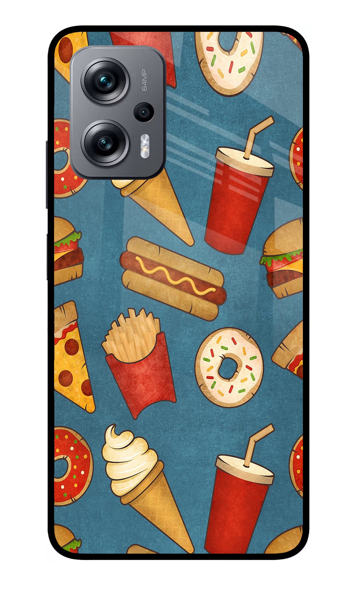 Foodie Redmi K50i Glass Case