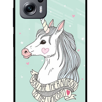 Unicorn Wallpaper Redmi K50i Glass Case Back Cover by Casekaro