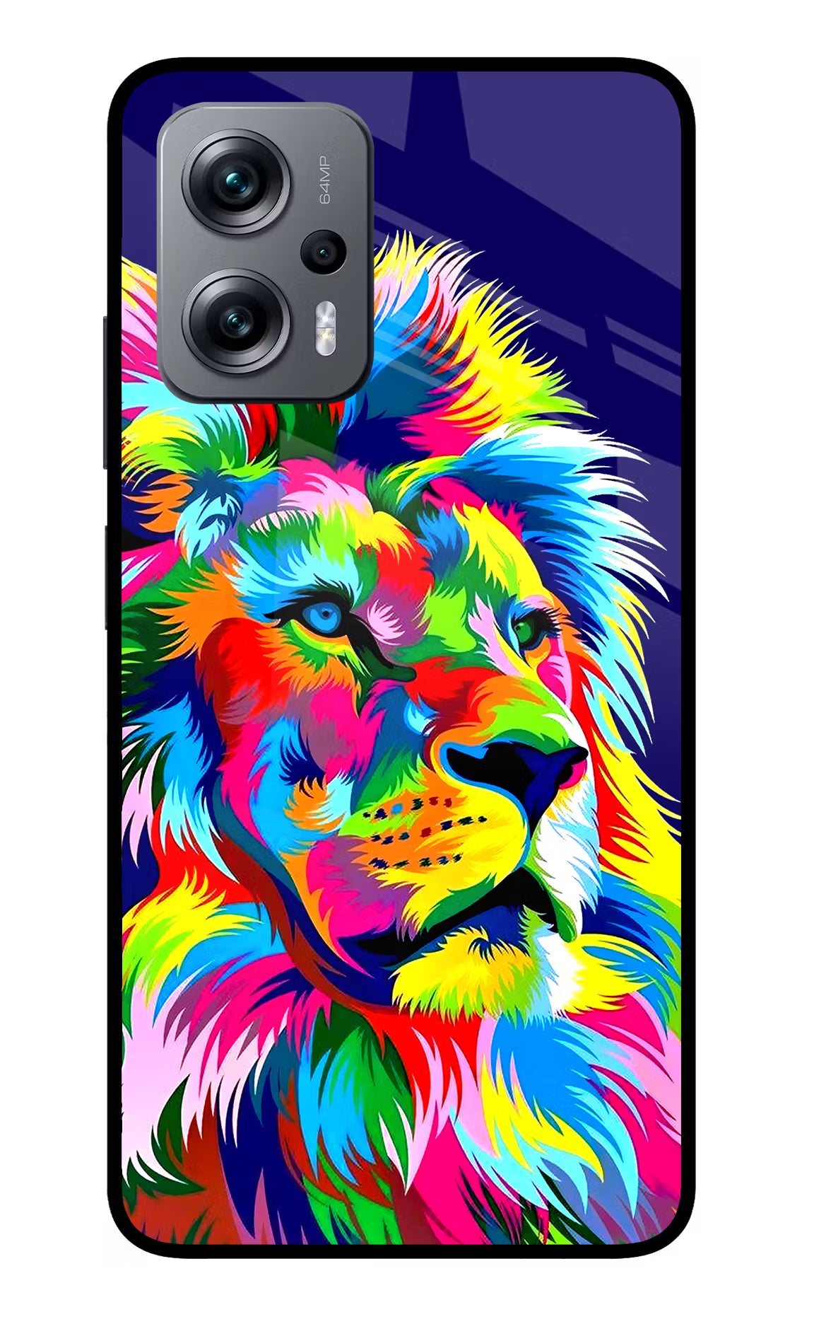 Vector Art Lion Redmi K50i Glass Case