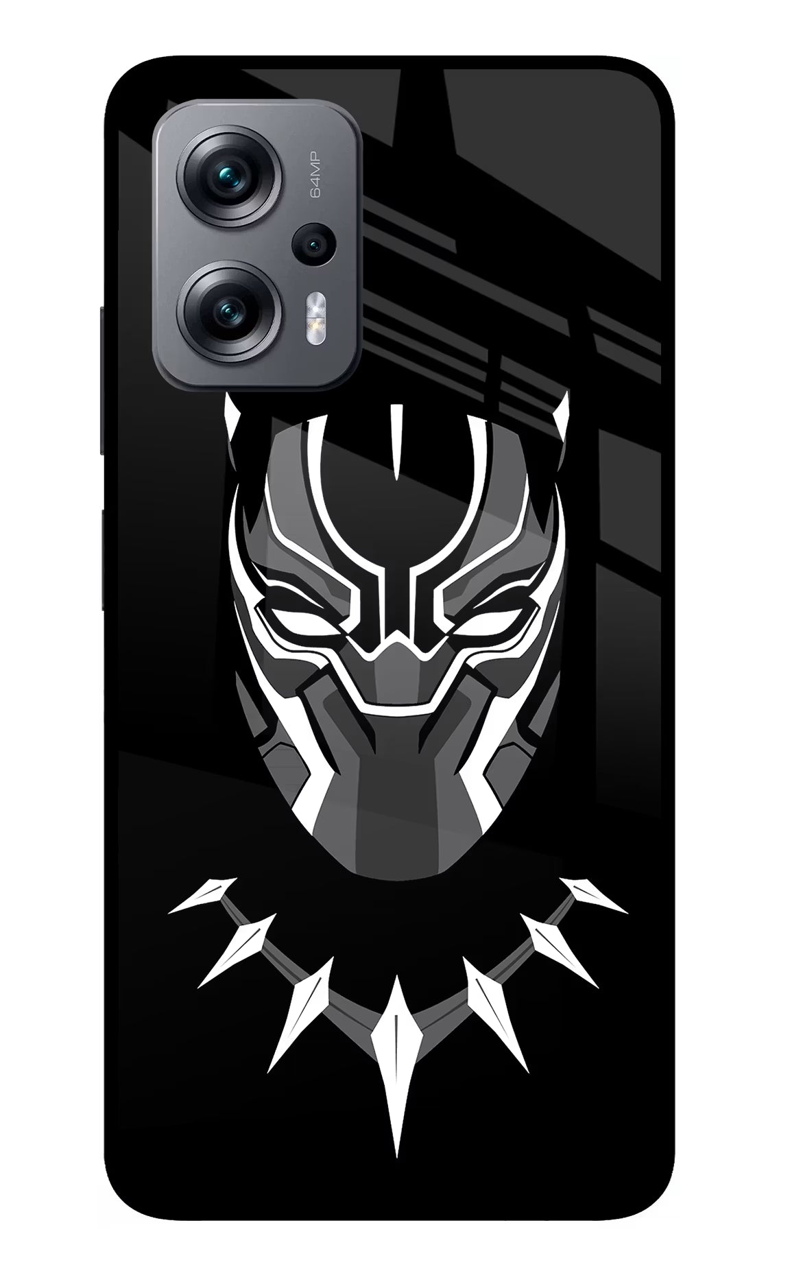 Black Panther Redmi K50i Glass Case Back Cover by Casekaro