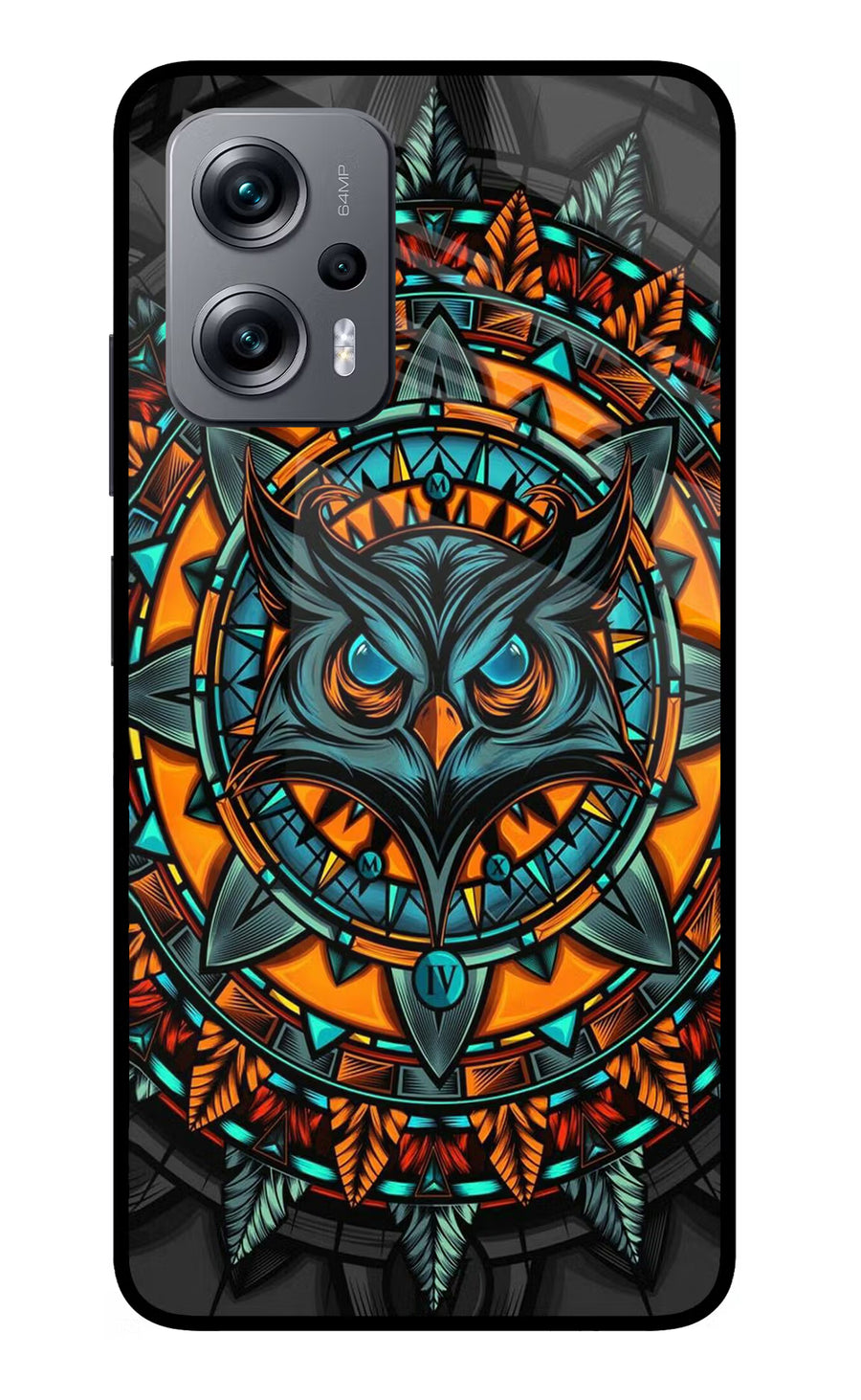 Angry Owl Art Redmi K50i Back Cover, Glass case