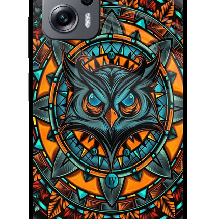 Angry Owl Art Redmi K50i Glass Case