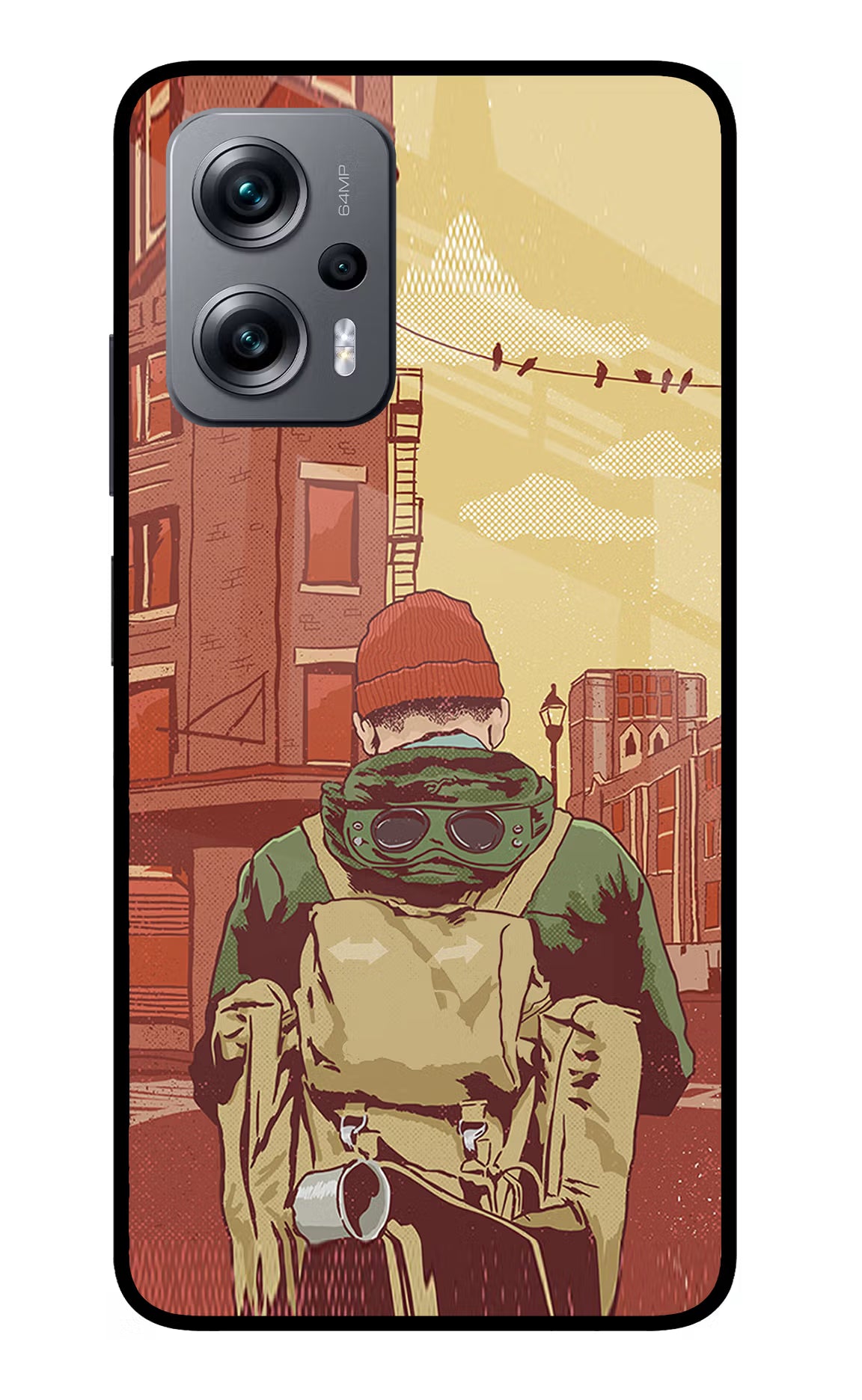 Adventurous Redmi K50i Glass Case Back Cover by Casekaro