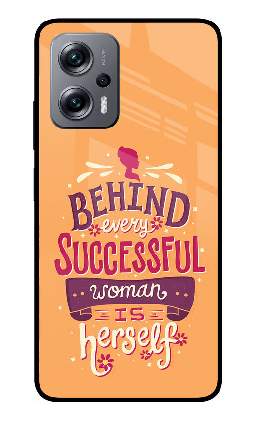 Behind Every Successful Woman There Is Herself Redmi K50i Glass Case