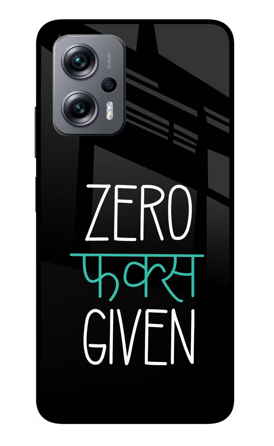 Zero Fucks Given Redmi K50i Back Cover, Glass case