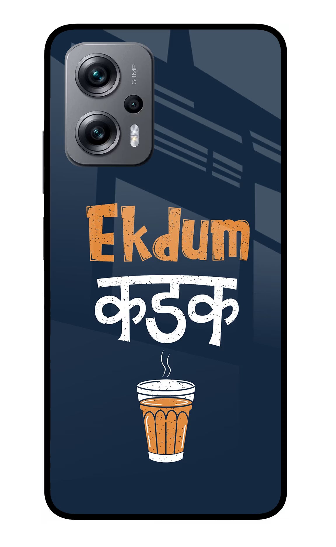 Ekdum Kadak Chai Redmi K50i Glass Case Back Cover by Casekaro