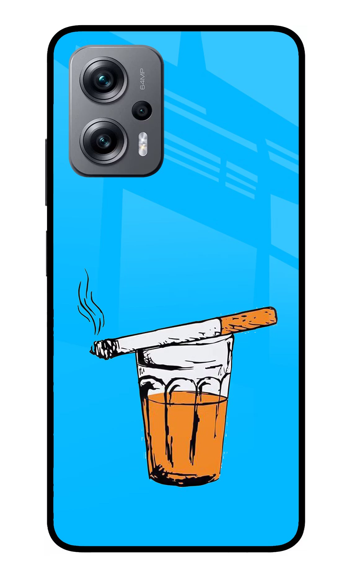 Chai Sutta Redmi K50i Glass Case Back Cover by Casekaro