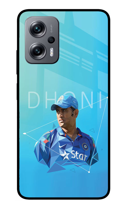 Dhoni Artwork Redmi K50i Glass Case