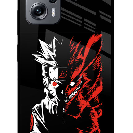 Naruto Two Face Redmi K50i Glass Case Back Cover by Casekaro