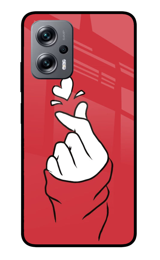 Korean Love Sign Redmi K50i Glass Case