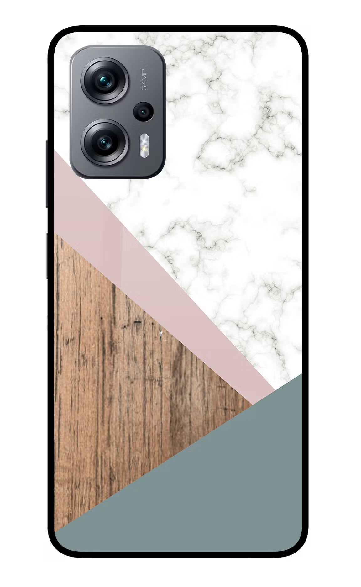 Marble wood Abstract Redmi K50i Glass Case