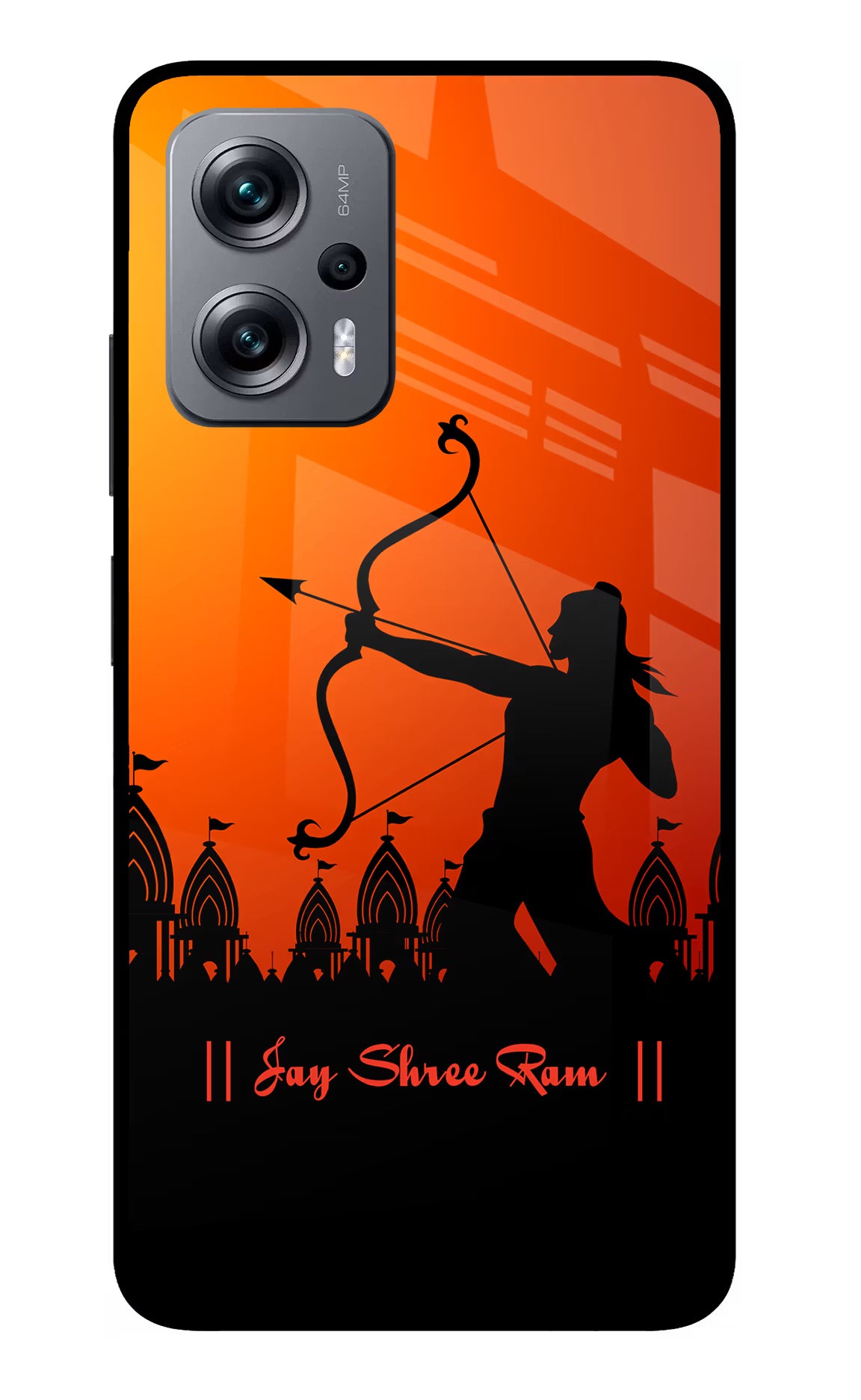 Lord Ram - 4 Redmi K50i Glass Case Back Cover by Casekaro