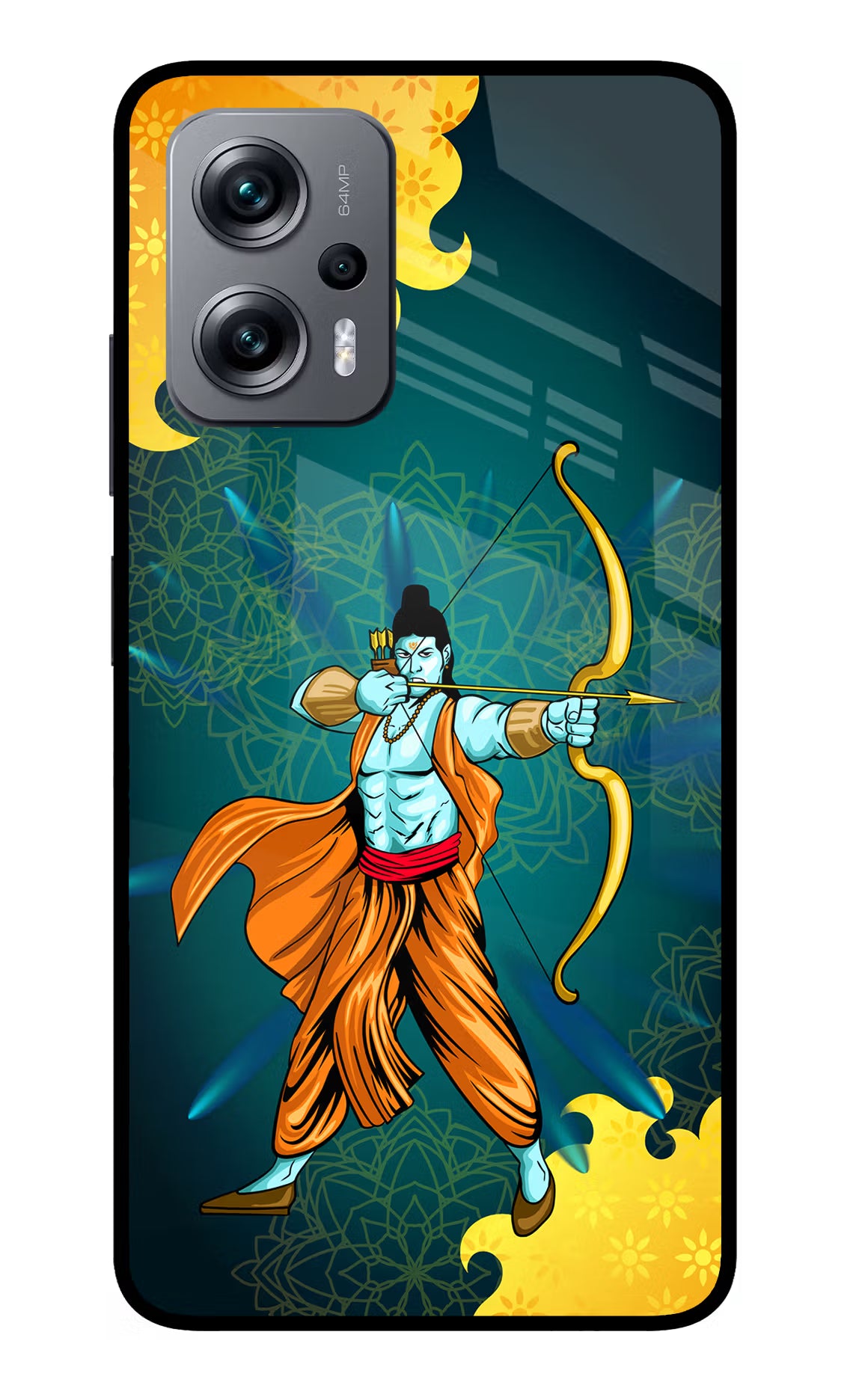 Lord Ram - 6 Redmi K50i Glass Case Back Cover by Casekaro