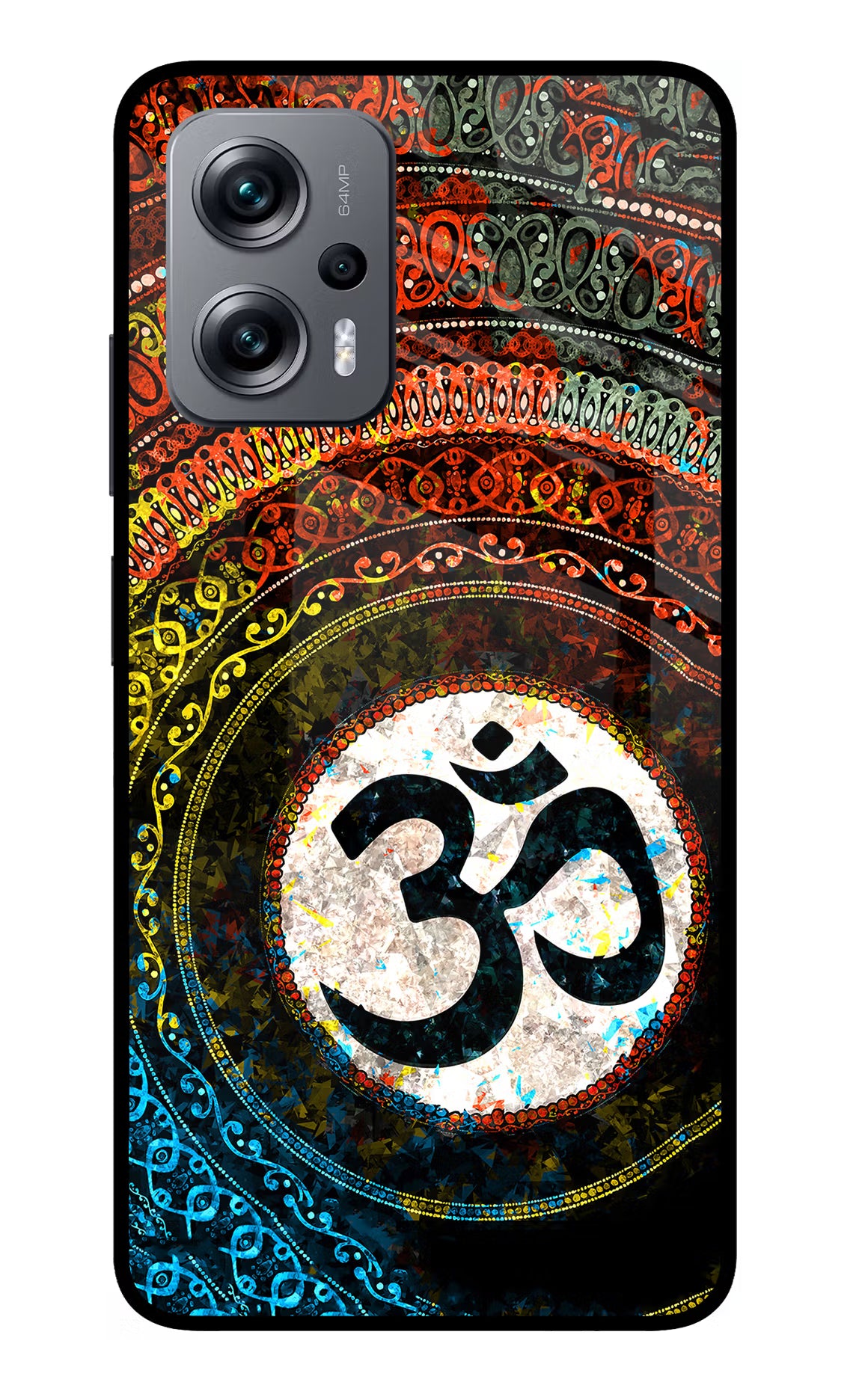 Om Cultural Redmi K50i Glass Case Back Cover by Casekaro