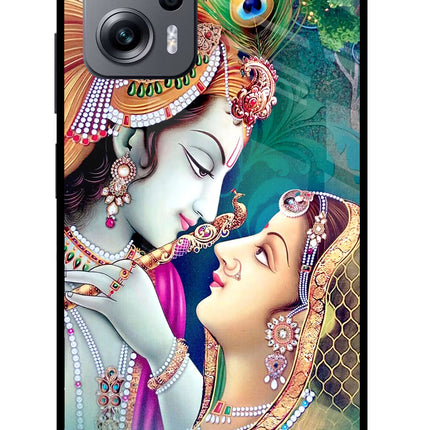 Lord Radha Krishna Redmi K50i Glass Case Back Cover by Casekaro