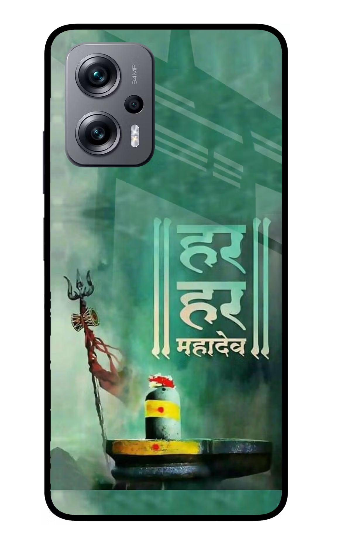 Har Har Mahadev Shivling Redmi K50i Glass Case