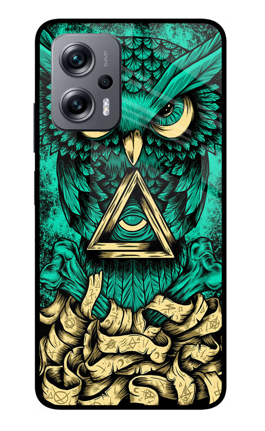 Green Owl Redmi K50i Glass Case