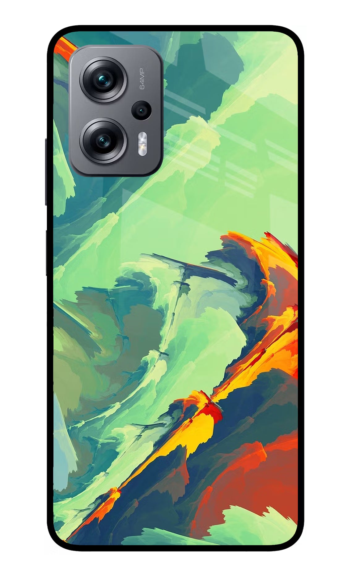 Paint Art Redmi K50i Glass Case Back Cover by Casekaro