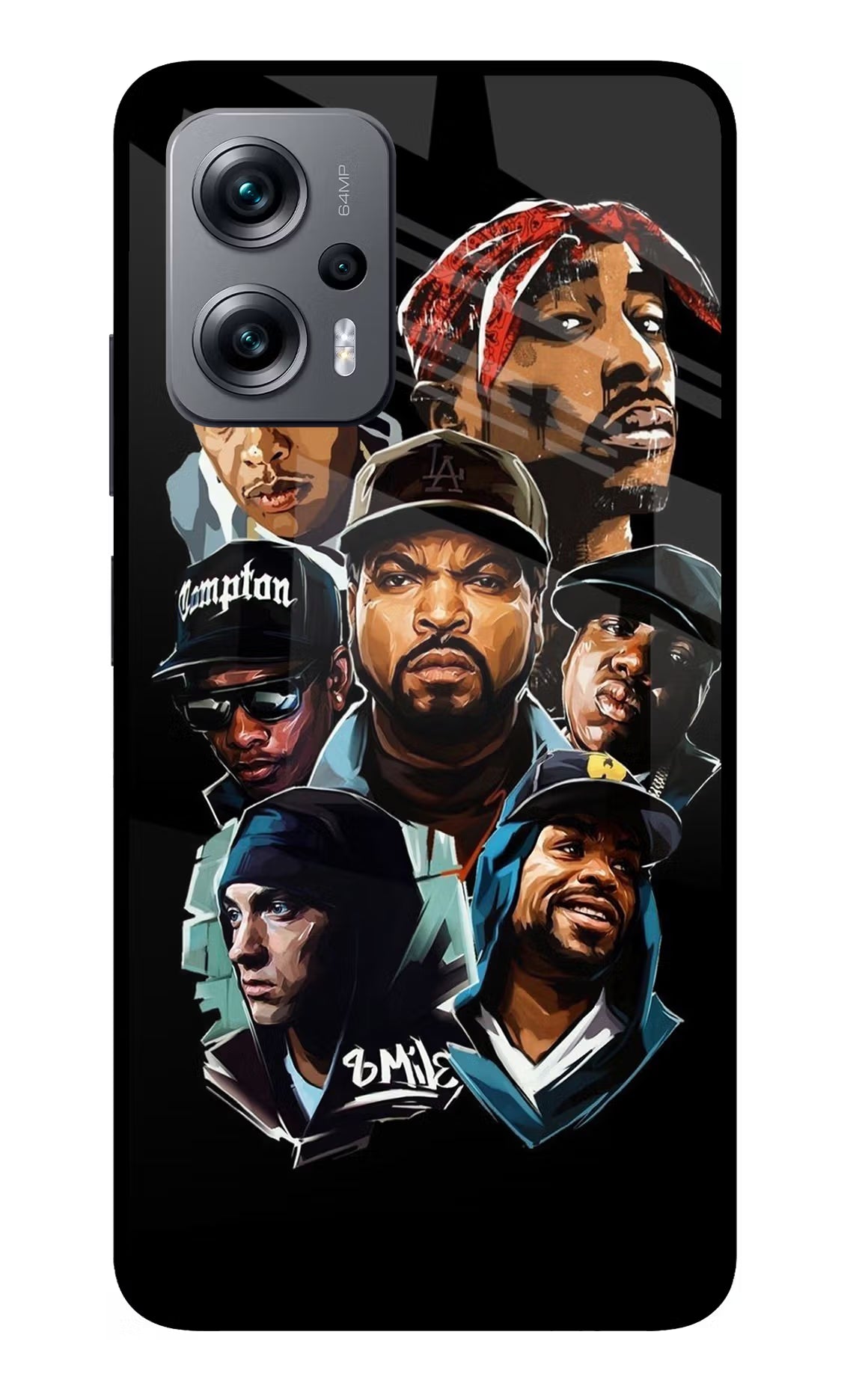 Rappers Redmi K50i Glass Case Back Cover by Casekaro