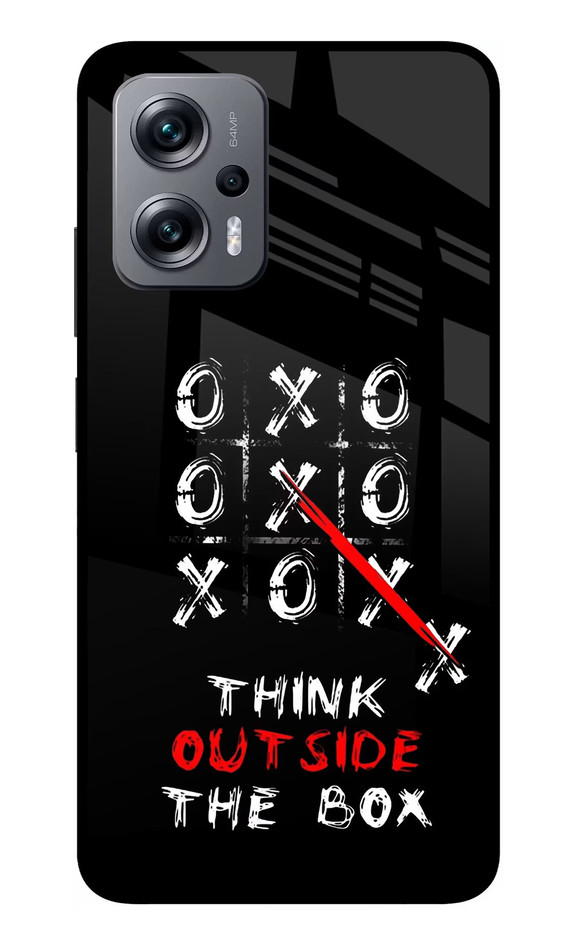 Think out of the BOX Redmi K50i Glass Case Back Cover by Casekaro