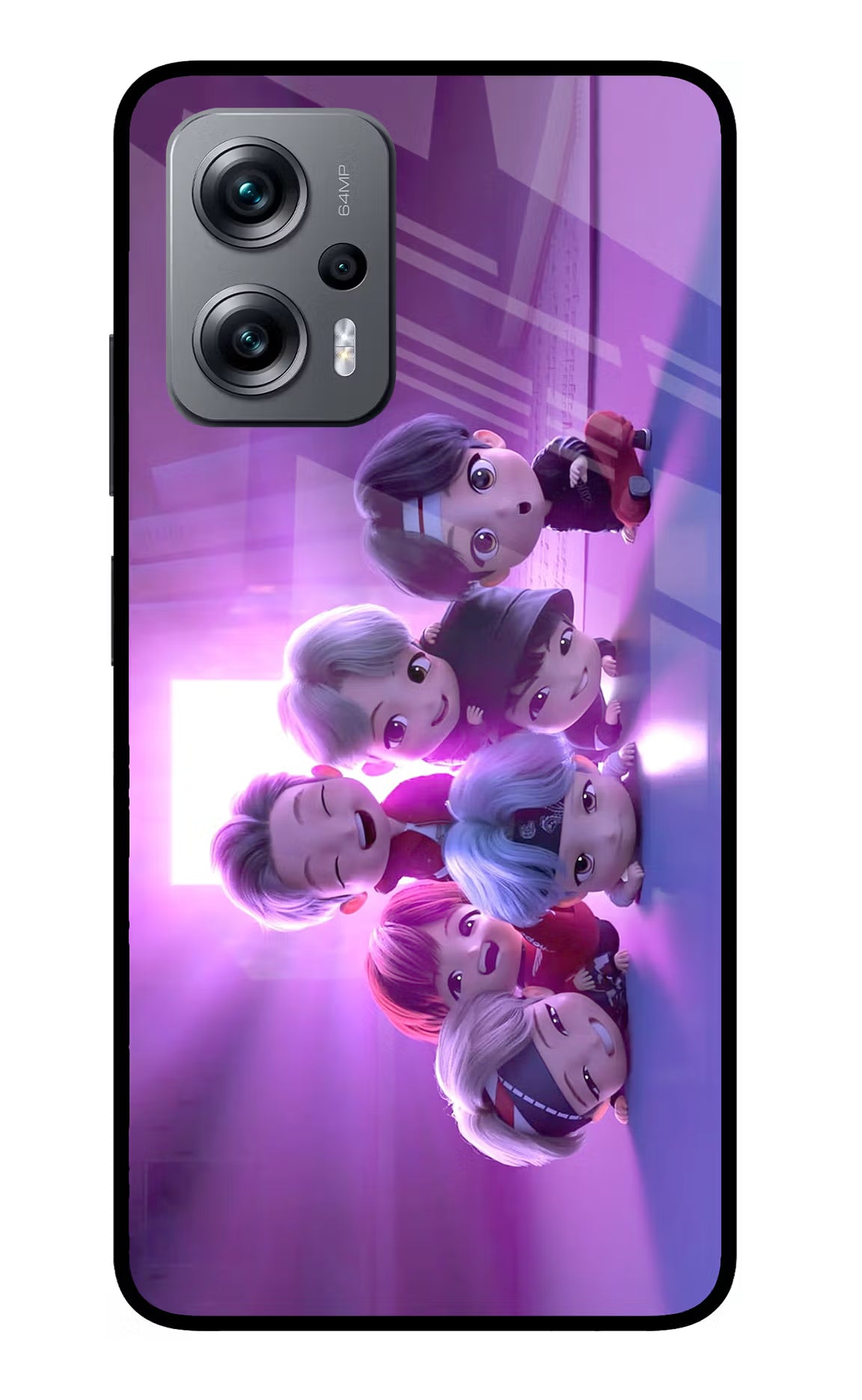 BTS Chibi Redmi K50i Glass Case