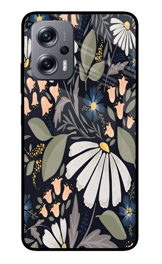 Flowers Art Redmi K50i Glass Case
