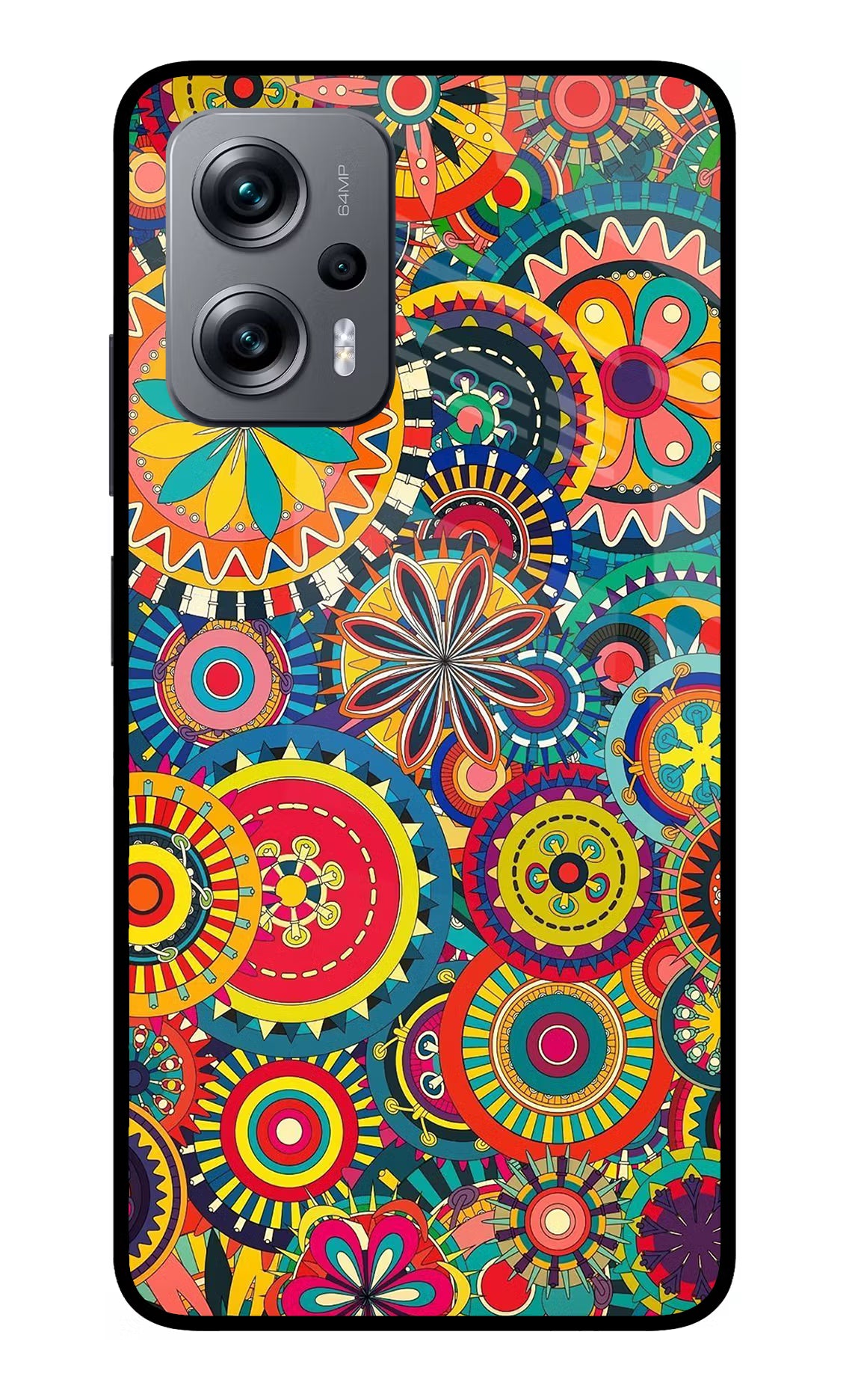Gol Gol Art Redmi K50i Glass Case Back Cover by Casekaro