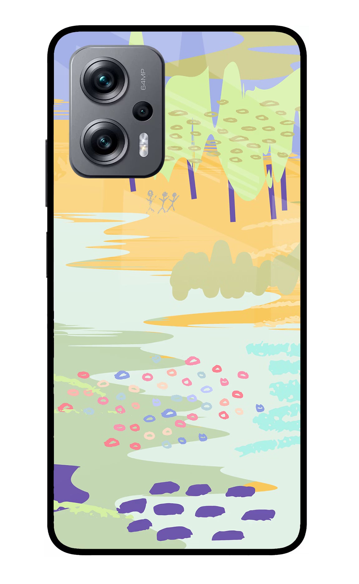 Scenery Redmi K50i Glass Case Back Cover by Casekaro