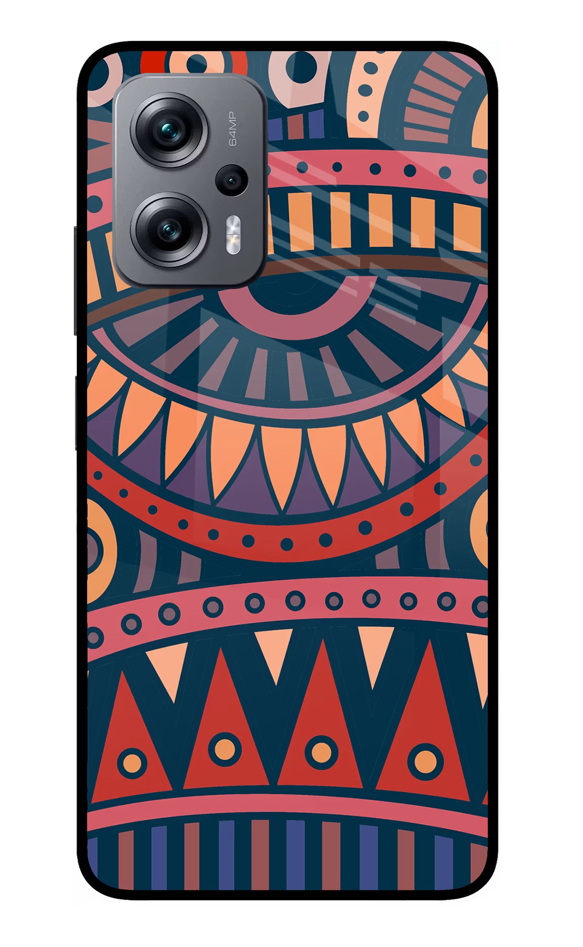 African Culture Design Redmi K50i Glass Case Back Cover by Casekaro