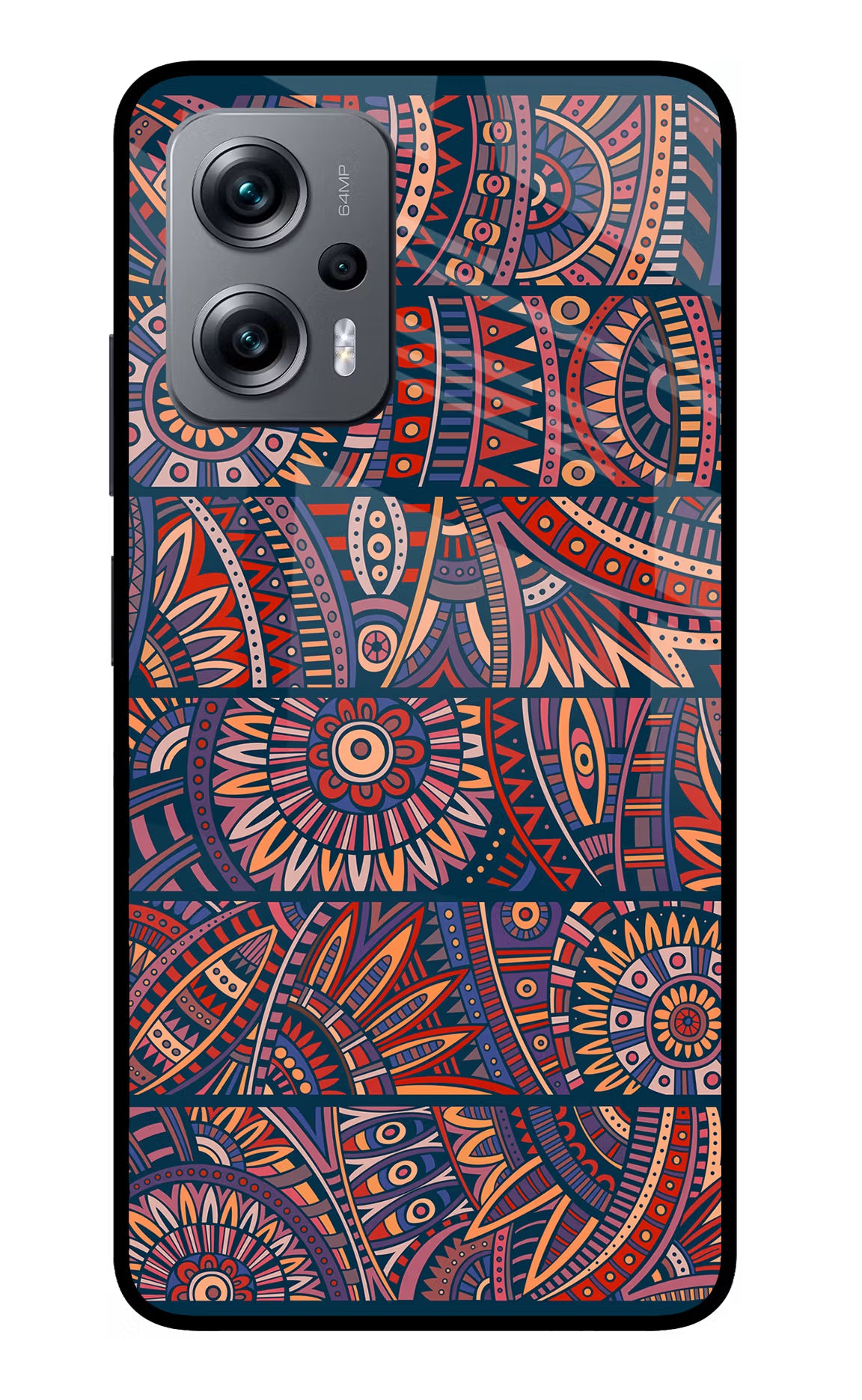 African Culture Design Redmi K50i Glass Case Back Cover by Casekaro