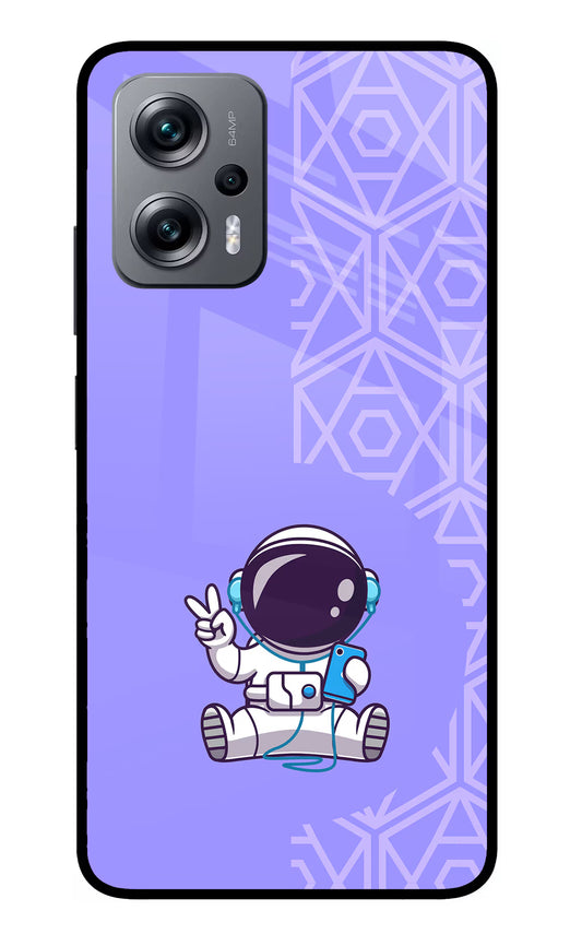 Cute Astronaut Chilling Redmi K50i Glass Case