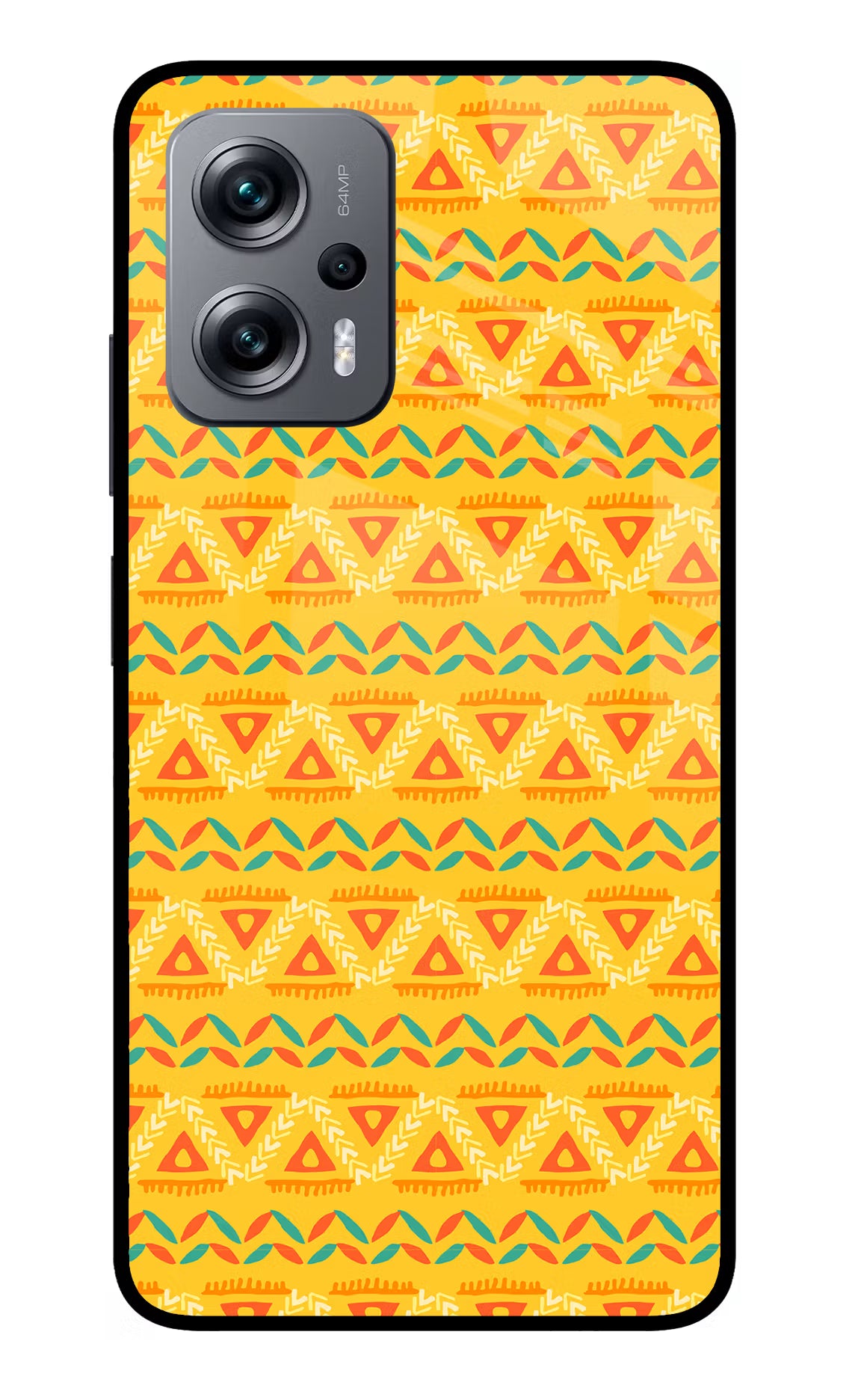Tribal Pattern Redmi K50i Glass Case Back Cover by Casekaro