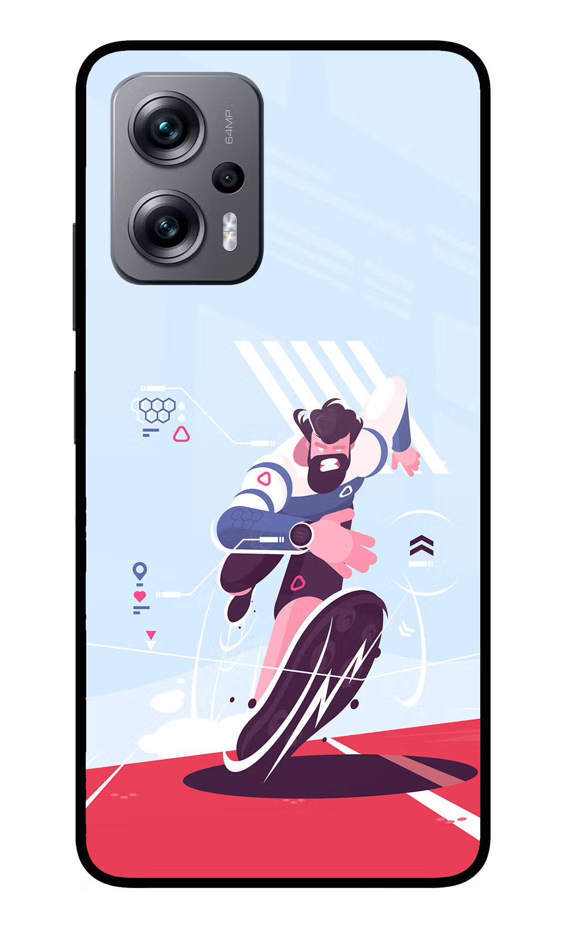 Run Pro Redmi K50i Glass Case Back Cover by Casekaro