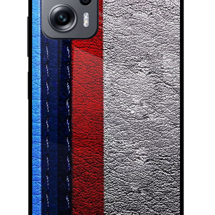 BMW Stripes Redmi K50i Glass Case Back Cover by Casekaro