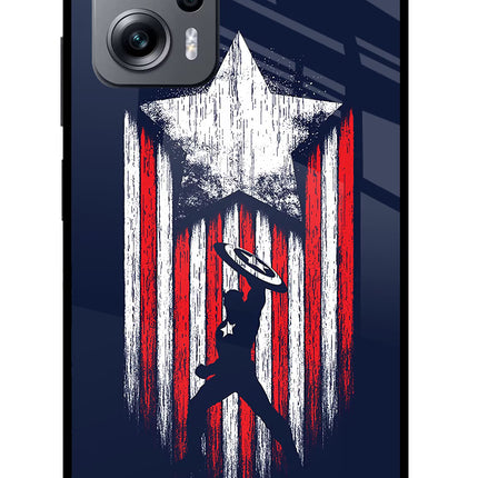 Captain America Marvel Art Redmi K50i Glass Case