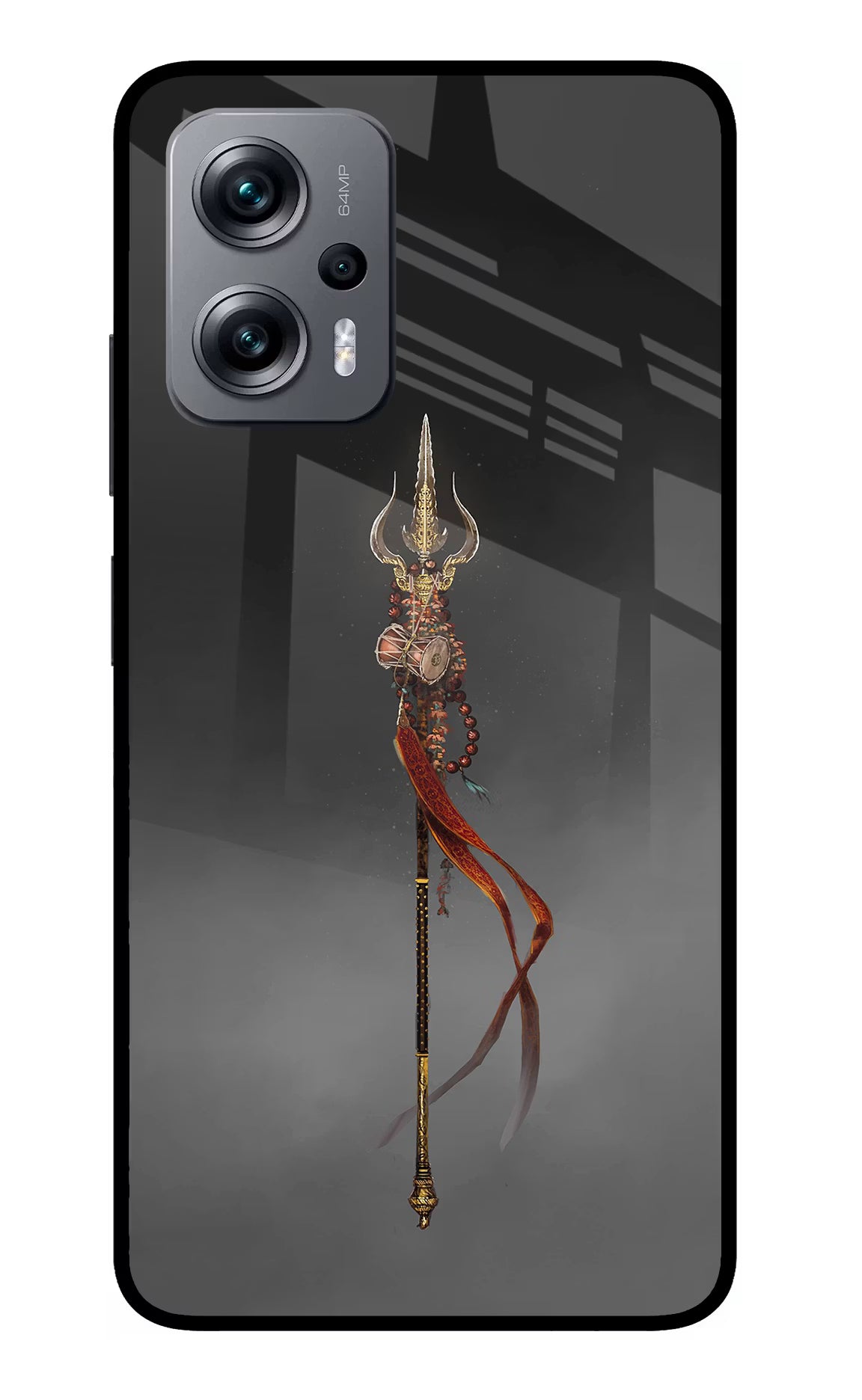 Shiv Trishul Redmi K50i Glass Case Back Cover by Casekaro