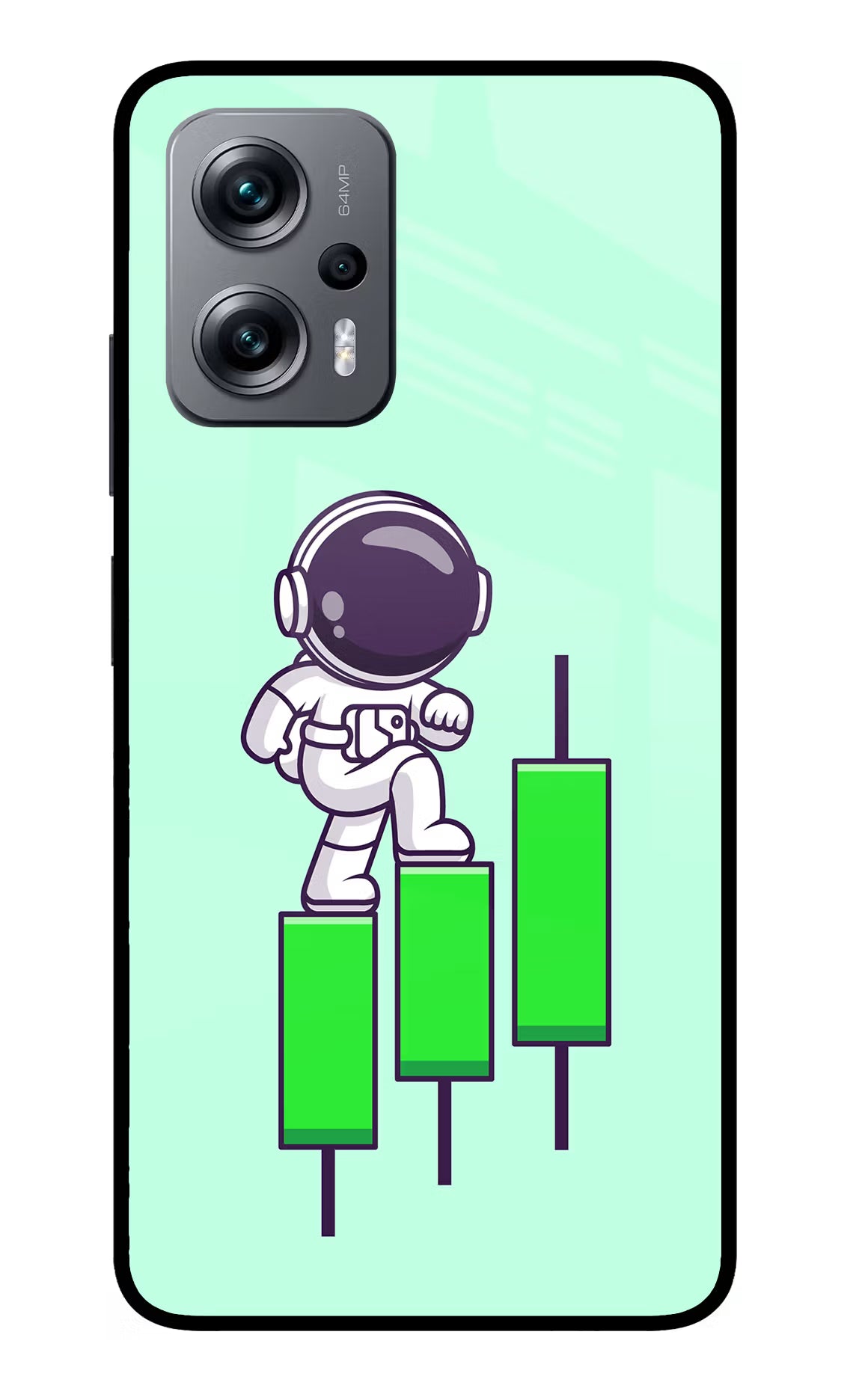 Astronaut Trader Redmi K50i Glass Case