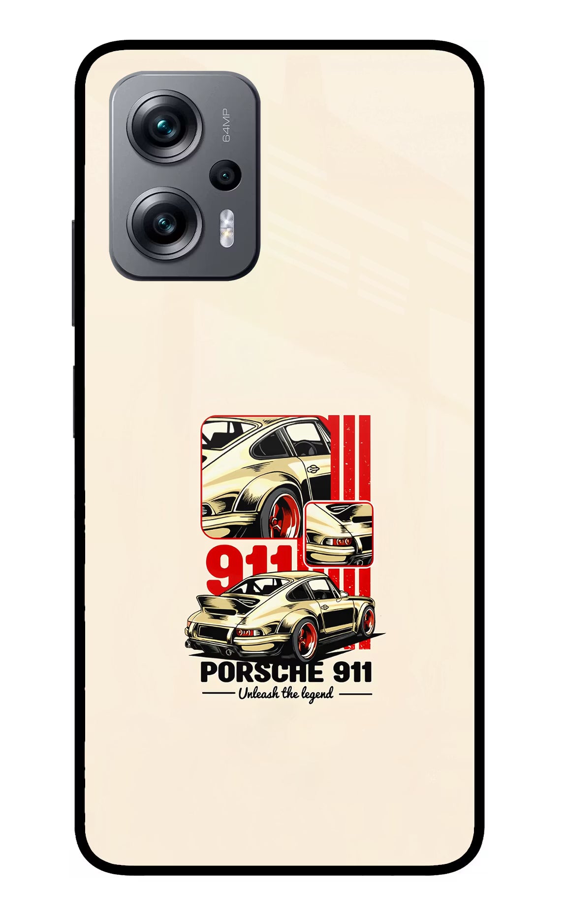 Classic Porsche 911 Redmi K50i Glass Case Back Cover by Casekaro