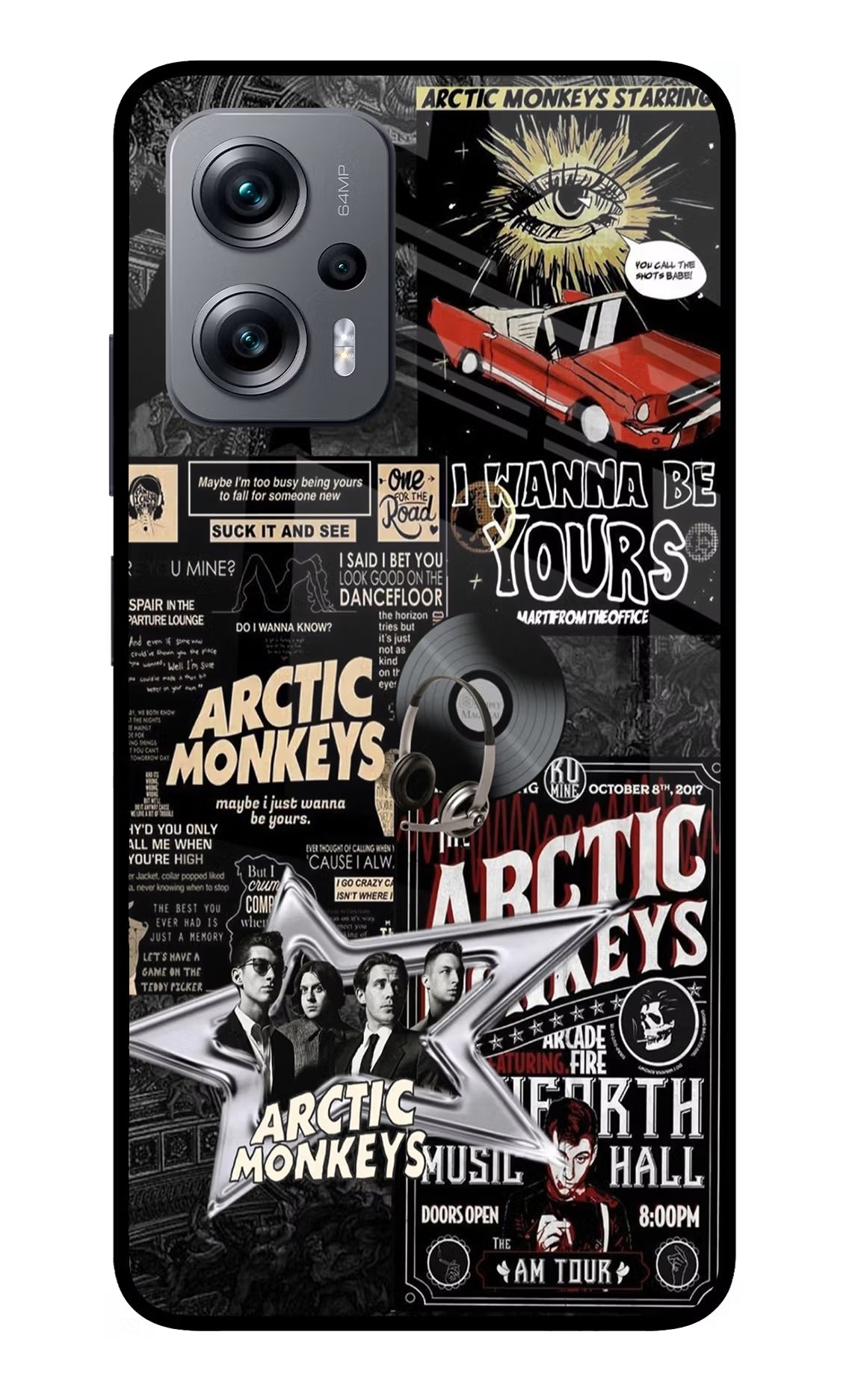 Arctic Monkeys Redmi K50i Glass Case Back Cover by Casekaro