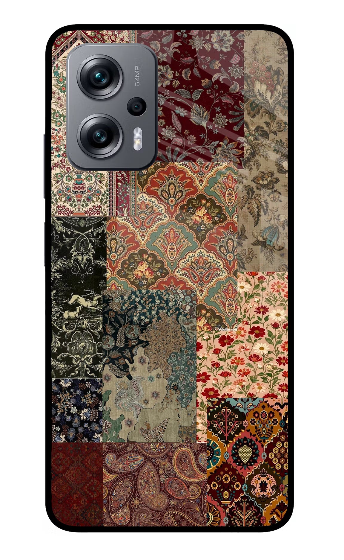Desi Print Redmi K50i Glass Case Back Cover by Casekaro