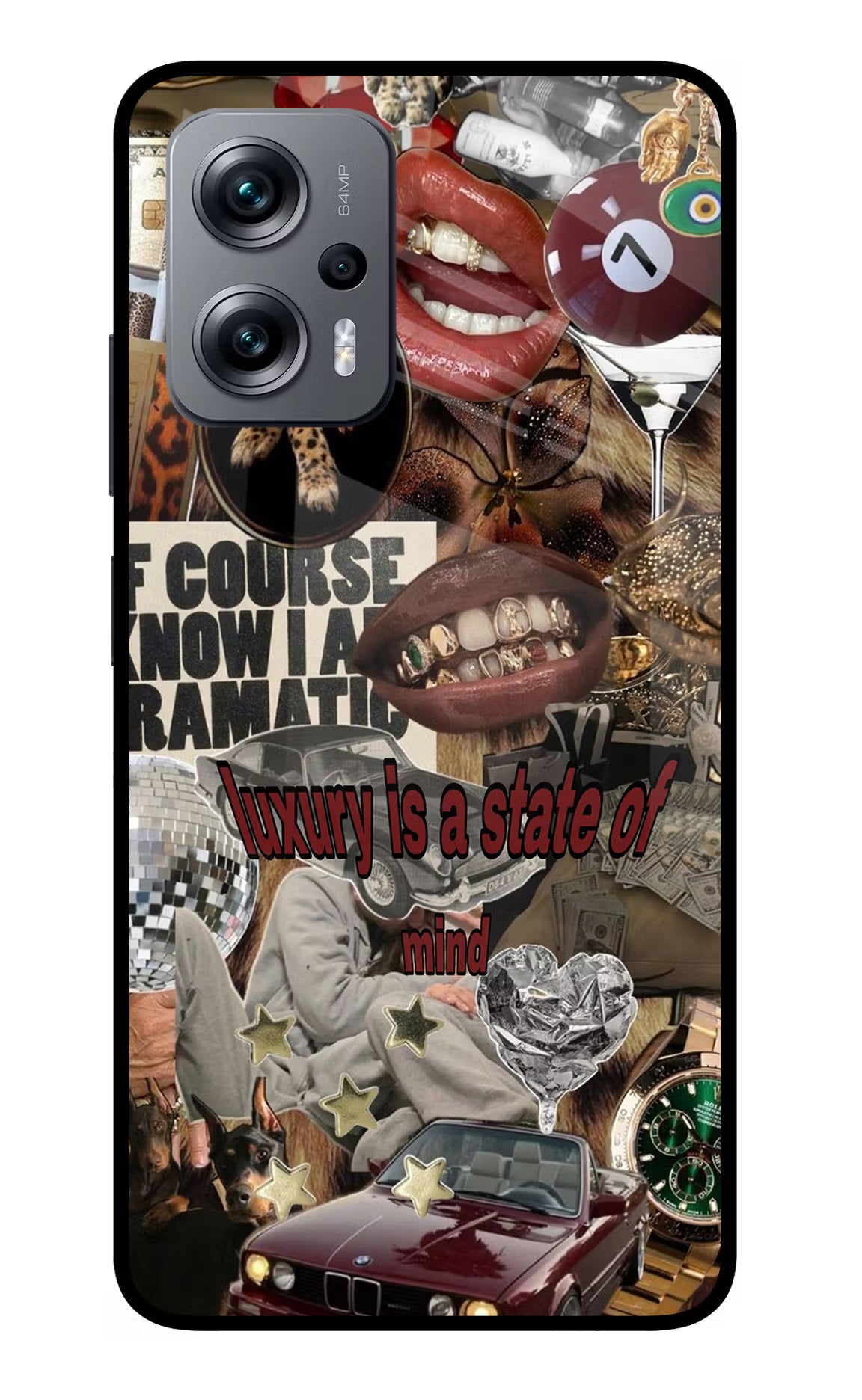 Luxury Redmi K50i Glass Case Back Cover by Casekaro
