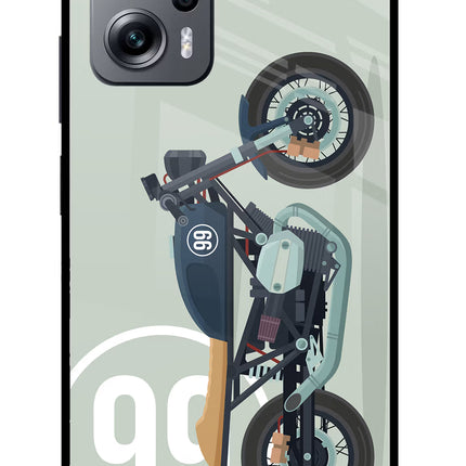 Classic Cafe Racer 99 Redmi K50i Glass Case Back Cover by Casekaro