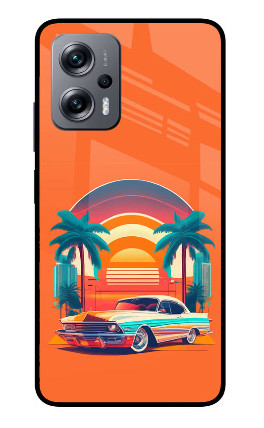 Palm Drive 80s Redmi K50i Glass Case