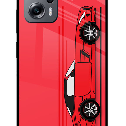 Red Velocity Redmi K50i Glass Case