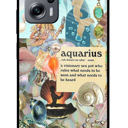 Aquarius Zodiac Redmi K50i Glass Case