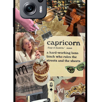 Capricorn Zodiac Redmi K50i Glass Case