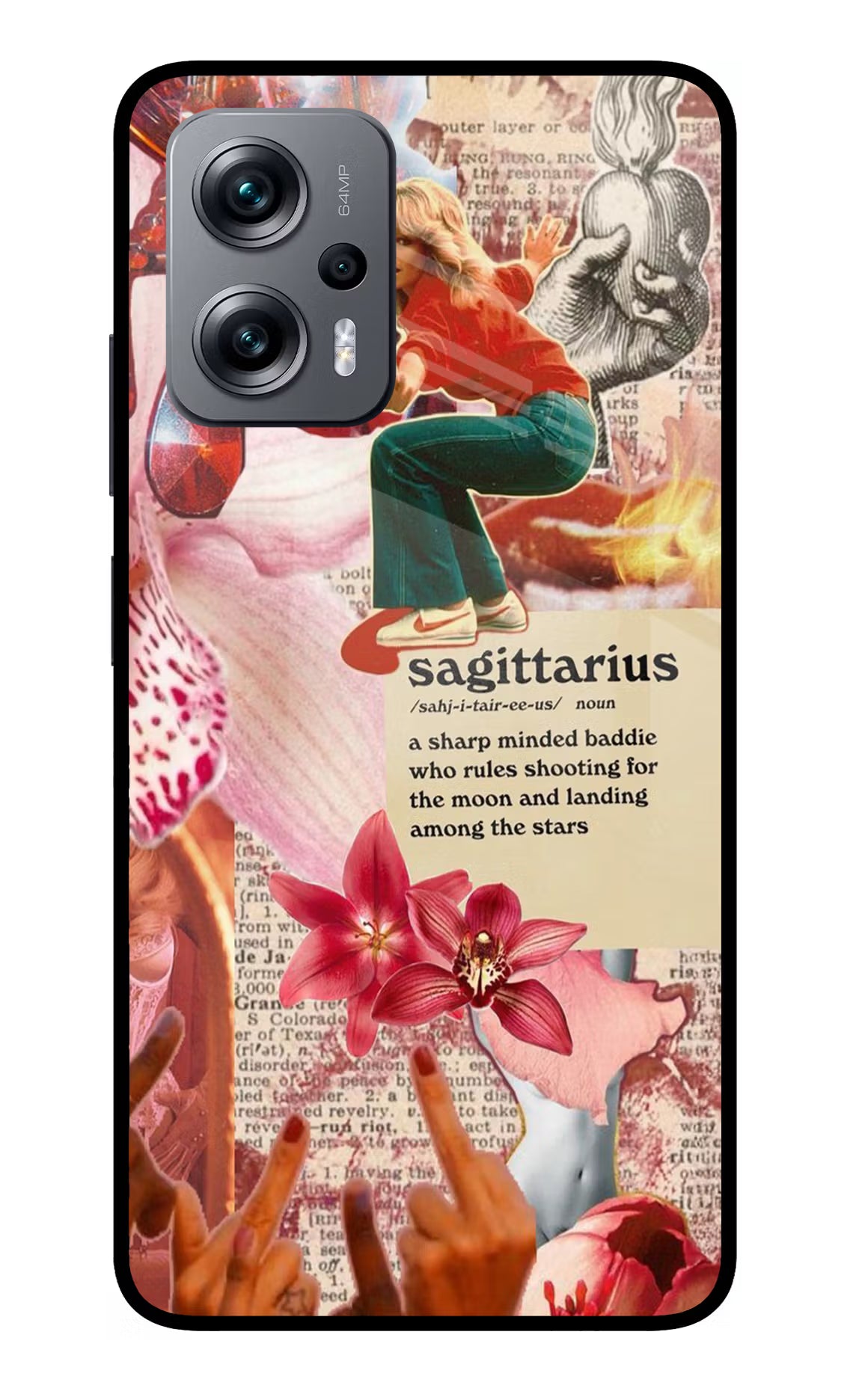 Sagittarius Zodiac Redmi K50i Glass Case