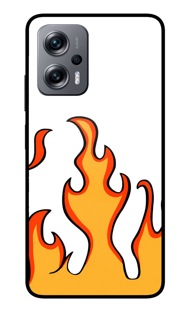 Fired Up – White Redmi K50i Glass Case