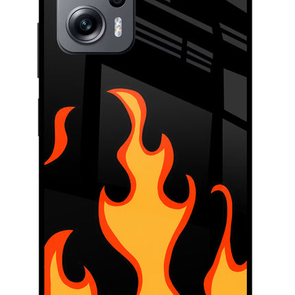 Fired Up – Black Redmi K50i Glass Case