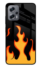 Fired Up – Black Redmi K50i Glass Case